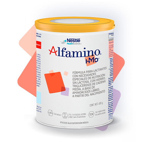 A can of Alfamino whey-based formula for infants with food allergies developed by Nestlé Health Science.